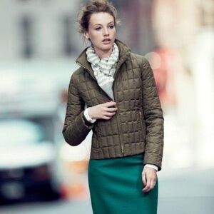 J. Crew Factory Olive Puffer Jacket